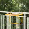 vidaXL Hanging Balcony Table Yellow 60 x 39 x 65 cm Steel