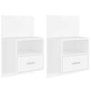 vidaXL Wall-mounted Bedside Cabinets 2 pcs White