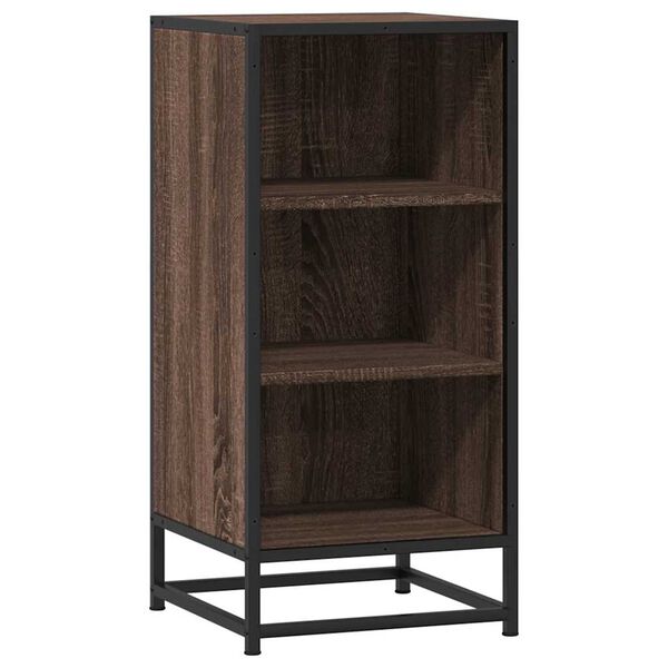 vidaXL Sideboard Brown Oak 35.5x35x76 cm Engineered Wood and Metal
