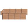 vidaXL Fence Panel 9 pcs WPC and Aluminium Brown