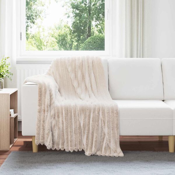 vidaXL Throw Blankets 6 pcs Beige 150 x 130 cm Fleece