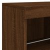 vidaXL Sideboard with LED Lights Brown Oak 202x37x67 cm