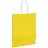 vidaXL Paper Bags 50 pcs with Handles Yellow 18x8x22 cm