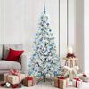 vidaXL Artificial Hinged Christmas Tree White 180 cm PE and PVC