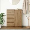 vidaXL Sideboard with Drawers Artisan Oak 71x35x84 cm Engineered Wood