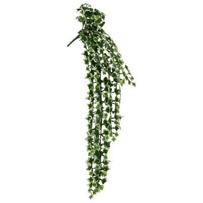 vidaXL Artificial Hanging Plants 12 pcs 339 Leaves 90 cm Green and White