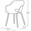 Keter Garden Chair with Metal Legs Noa 2 pcs White