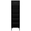 vidaXL Shoe Cabinet Black 30x35x105 cm Engineered Wood