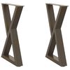 vidaXL Dining Table Legs 2 pcs Natural Steel 60x(72-73.3) cm Steel