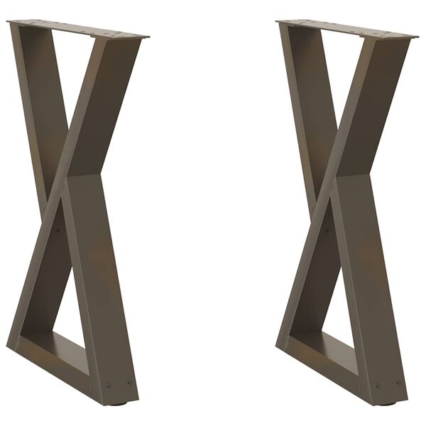 vidaXL Dining Table Legs 2 pcs Natural Steel 60x(72-73.3) cm Steel