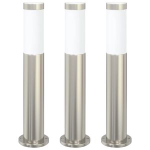 vidaXL Bollard Lights 3pcs 50 cm Stainless Steel IP44