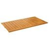 vidaXL Bath Mat Plain Brown 100 x 55 cm Wood