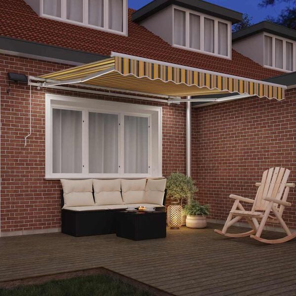 vidaXL Retractable Awning Multicolour 300 x 250 cm Fabric and Steel