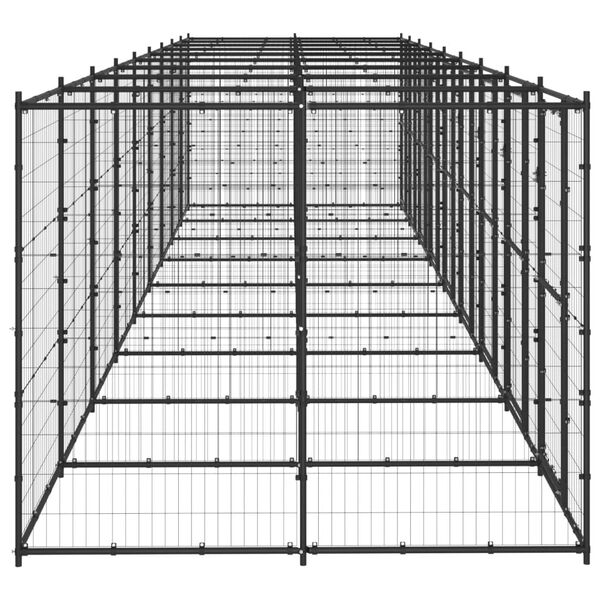 vidaXL Outdoor Dog Kennel Steel 21.78 m&sup2;