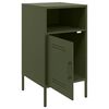 vidaXL Bedside Cabinet Olive Green 36x39x68 cm Steel