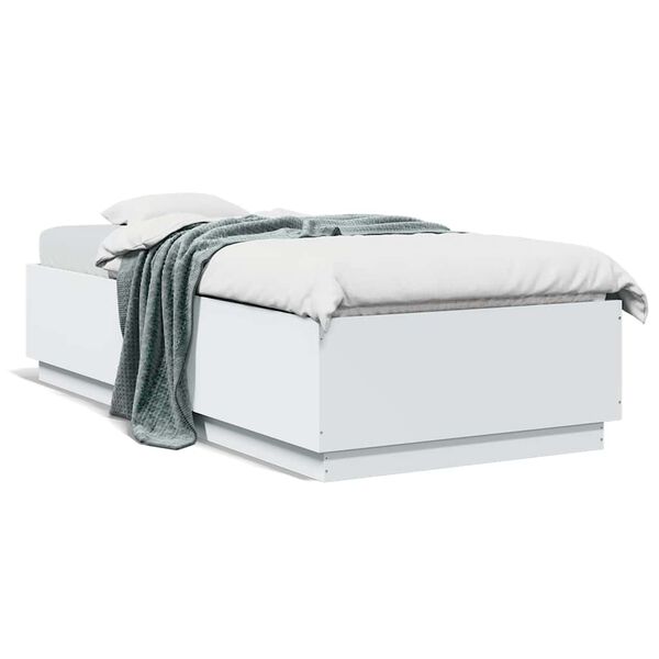 vidaXL Bed Frame without Mattress White 100x200 cm