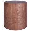 vidaXL Parasol Base 28.05 kg Natural Solid Mahogany Wood Hand Carved