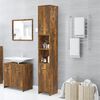 vidaXL Bathroom Cabinet Smoked Oak 30x30x183.5 cm Engineered Wood