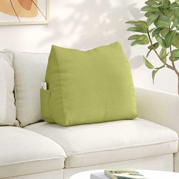 vidaXL Back Pillow Light Green 60 x 20 x 50 cm Fabric