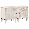 vidaXL Bedside Cabinet 2 pcs White 40 x 33.5 x 46 cm Solid Mango Wood