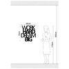 Homemania Wall Decoration Words 65x70 cm Steel Black