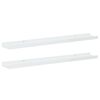 vidaXL Wall Shelves 2 pcs High Gloss White 80x9x3 cm