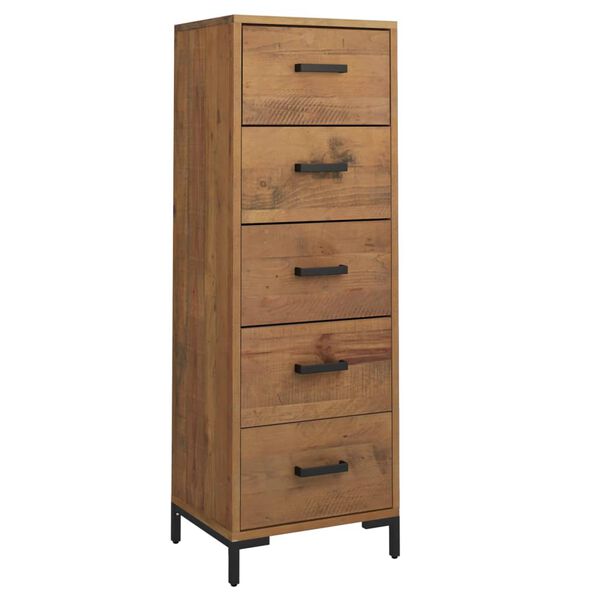 vidaXL Chest of Drawers 42x35x110 cm Solid Pinewood