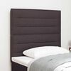 vidaXL LED Headboard with LED Strip Lights Dark Brown 80 cm Polyester