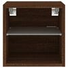 vidaXL TV Wall Cabinets with LED Lights 2 pcs Brown Oak 30x28.5x30 cm