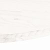 vidaXL Table Top White 90x45x2.5 cm Solid Wood Pine Oval