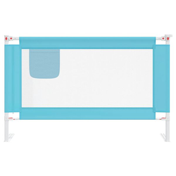 vidaXL Toddler Safety Bed Rail Blue 120x25 cm Fabric