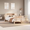 vidaXL Bookcase Bed without Mattress 135x190 cm Double Solid Wood Pine