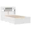 vidaXL Bookcase Bed without Mattress White 135x190 cm Double Solid Wood Pine
