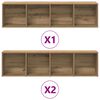 vidaXL Book Cabinets 3 pcs Artisan Oak Engineered Wood