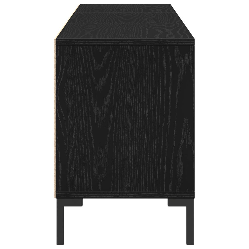 vidaXL TV Cabinet Black Oak 150x30x44,5 cm Engineered Wood