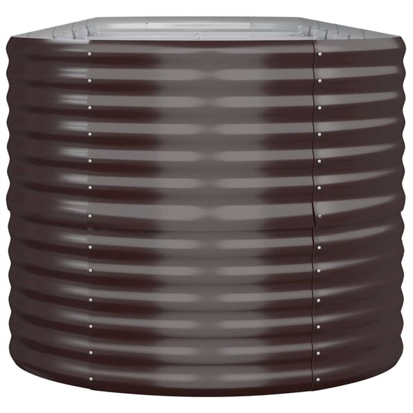 vidaXL Garden Raised Bed Galvanised Steel 440x80x68 cm Brown