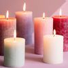 Bolsius Rustic Pillar Candles Shine 4 pcs 130x68 mm Velvet Red