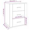 vidaXL Bedside Cabinet Black 50x36x60 cm Engineered Wood
