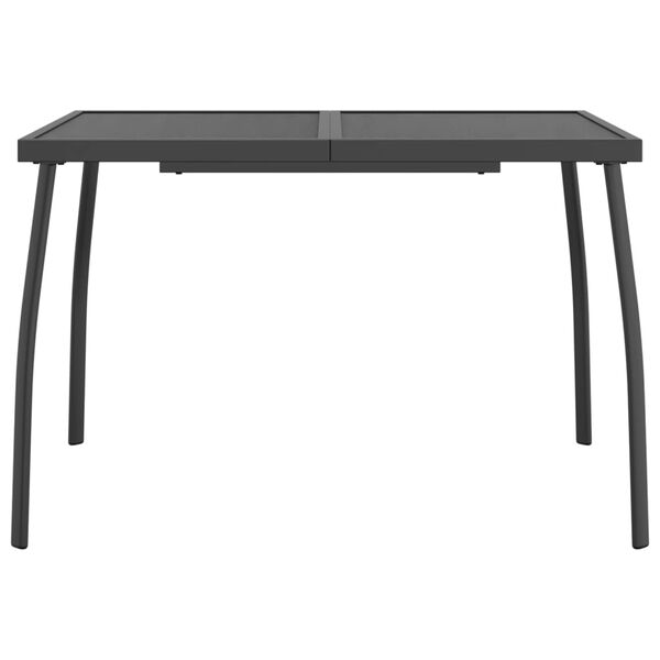 vidaXL Garden Table Anthracite 110x80x72 cm Steel Mesh
