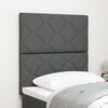 vidaXL Headboard with LED Strip Lights Adjustable Grey 80 cm Fabric