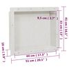 vidaXL Shower Niche Matt White 41x51x10 cm