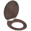 SCHÜTTE Toilet Seat with Soft-Close DARK WOOD MDF