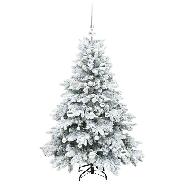 vidaXL Artificial Christmas Tree with 150 LEDs White 120 cm PE and PVC