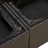 vidaXL 8 Piece Garden Sofa Set with Cushions Black Poly Rattan Acacia