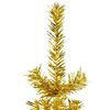 vidaXL Slim Artificial Half Christmas Tree with Stand Gold 180 cm
