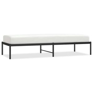 vidaXL Metal Bed Frame without Mattress Black 75x190cm