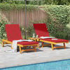 vidaXL Sun Lounger 3 pcs Brown 40 x 40 x 40cm Solid Acacia wood