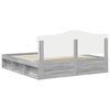 vidaXL Bed Frame Grey Sonoma 180 x 200 cm Solid Pine Wood