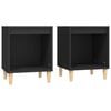 vidaXL Bedside Cabinets 2 pcs Black 40x35x50 cm