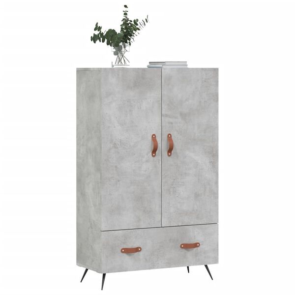 vidaXL Highboard Concrete Grey 69.5x31x115 cm Engineered Wood